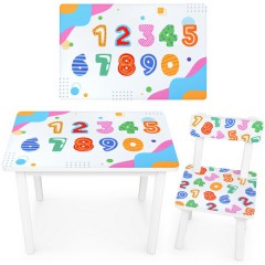 Купить Детский столик BSM2K-84 со стульчиком, цифры