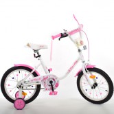 Детский велосипед PROF1 18д. Y1885 Ballerina, бело-розовый