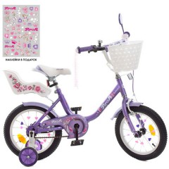 Купить Велосипед детский PROF1 14д. Y1483-1K, Ballerina, сиденье для куклы