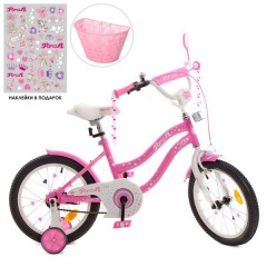 Велосипед детский PROF1 16д. Y1691-1K Star, с корзинкой