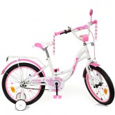 Детский велосипед PROF1 18д. Y1825 Butterfly, бело-розовый