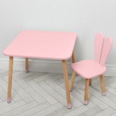 Детский столик 04-025R, со стульчиком, розовый