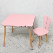 Детский столик 04-025R, со стульчиком, розовый