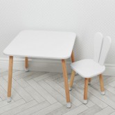 Детский столик 04-025W, со стульчиком, белый