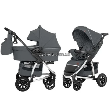 Коляска универсальная Carrello Vista CRL-6506 (2in1) Steel Gray, лен