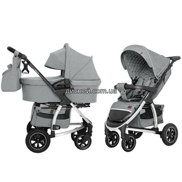 Коляска универсальная Carrello Vista CRL-6506 (2in1) Shark Gray, лен