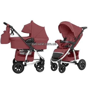 Коляска универсальная Carrello Vista CRL-6506 (2in1) Ruby Red, лен