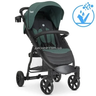 Коляска детская M 3409 FAVORIT v.2 Forest Green, зеленая