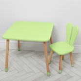 Детский столик 04-025G, со стульчиком, зеленый