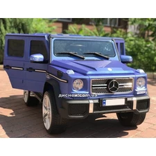 Детский электромобиль M 3567 EBLRM-4 (4WD), кожаное сиденье, синий матовый фото 14