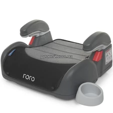 Детский бустер ME 1044 RORO Royal Gray, черно-серый
