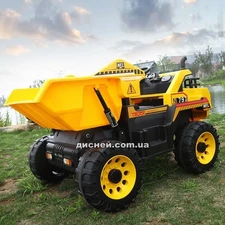 Детский электромобиль M 4521 EBLR-6, самосвал, кожаное сиденье фото 14
