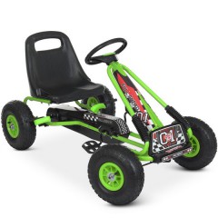 Купить Детский карт M 0645(2)-5, надувные колеса, зеленый
