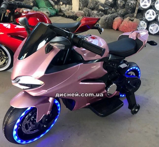 Детский мотоцикл M 4104 ELS-8, автопокраска, розовый - Купить в