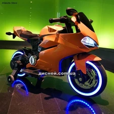 Детский мотоцикл M 4104 ELS-8, автопокраска, розовый фото 14
