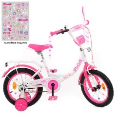 Купить Детский велосипед 14д. Y1414-1 Princess, бело-малиновый