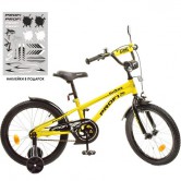 Велосипед детский PROF1 18д. Y18214-1 Shark, желто-черный