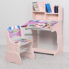 Детская парта W 2071-72-5 со стульчиком, Hairdorables , розовая фото 2