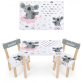 Детский столик 501-115(EN) со стульчиками, коала