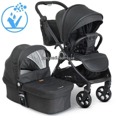 Коляска универсальная ME 1085 SAGA Dark Gray, 2 в 1, темно-серая