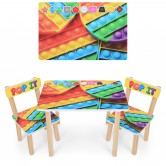 Детский столик 501-127 со стульчиками, радуга