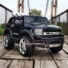 Детский электромобиль T-7819 EVA BLACK Ford, мягкие колеса, черный купить