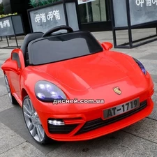 Детский электромобиль T-7660 EVA RED Porsche, красный фото 2