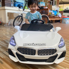 Детский электромобиль T-7661 EVA WHITE, BMW, мягкие колеса фото 2