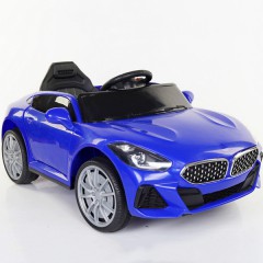 Купить Детский электромобиль T-7661 EVA BLUE, BMW, мягкие колеса