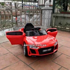 Детский электромобиль T-7662 EVA RED Audi, мягкие колеса фото 37