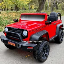 Детский электромобиль CH938 красный, Jeep, двухместный