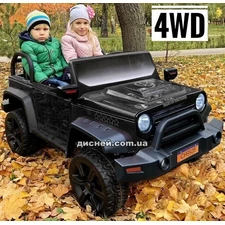Детский электромобиль CH938C черный Jeep, двухместный фото 2