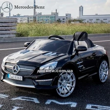 Детский электромобиль Mercedes Benz SL63 AMG черный, мягкое сиденье