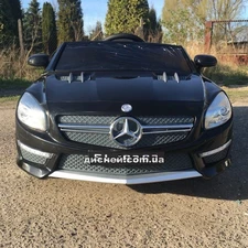 Детский электромобиль Mercedes Benz SL63 AMG черный, мягкое сиденье фото 37