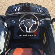 Детский электромобиль Mercedes Benz SL63 AMG черный, мягкое сиденье фото 71