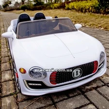 Детский электромобиль 8866 Bentley белый, мягкие колеса