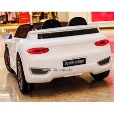 Детский электромобиль 8866 Bentley белый, мягкие колеса фото 14