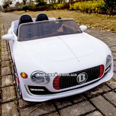 Детский электромобиль 8866 Bentley белый, мягкие колеса