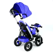 Велосипед трехколесный Baby Trike 698, с фарой, синий фото 14