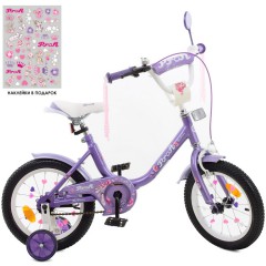 Купить Велосипед детский PROF1 14д. Y1483-1, Ballerina, сиреневый
