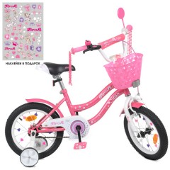 Купить Велосипед детский PROF1 14д. Y1491-1, Star, розовый