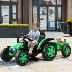 Купить Детский электромобиль M 4573 EBLR-5 трактор, с прицепом