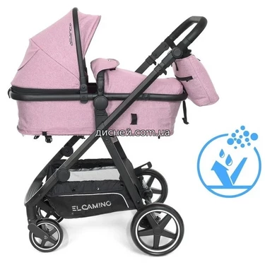 Коляска детская ME 1069 ALLIANCE Denim Ash Pink, 2 в 1, розовая