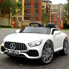 Детский электромобиль M 4612 EBLR-1, Mercedes, кожаное сиденье