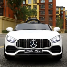 Детский электромобиль M 4612 EBLR-1, Mercedes, кожаное сиденье купить