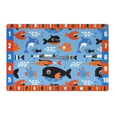 Детский столик A19-SFISH, со стульчиком, морские обитатели , синий купить