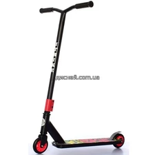 Детский самокат SR 2-067-1-BR, трюковый, черно-красный