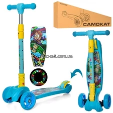 Детский самокат JR 3-060-11-BL MAXI, складной, синий