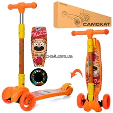 Детский самокат JR 3-060-11-OR MAXI, складной, оранжевый