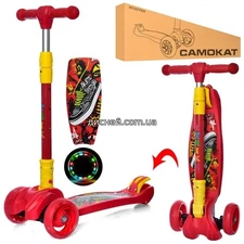 Детский самокат JR 3-060-11-R MAXI, складной, красный
